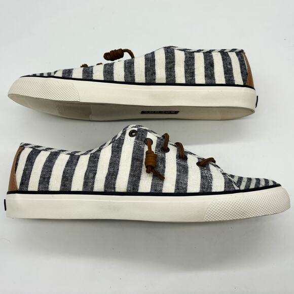 Sperry Shoes Womens 11M Seacoast Multi Stripe Top Sider Cross Hatch Beachcore - Picture 3 of 8